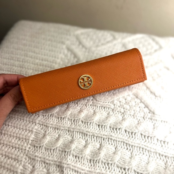 Tory Burch Orange Slim Sunglasses Case 🧡 - Picture 1 of 11